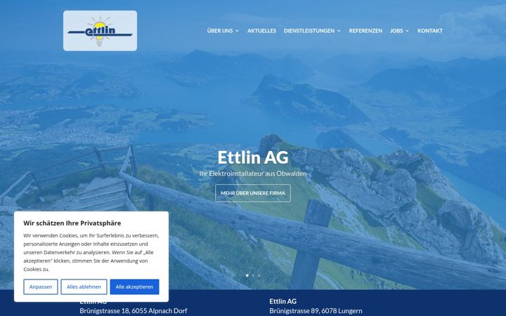 Skjermbilde av elektro-ettlin.ch