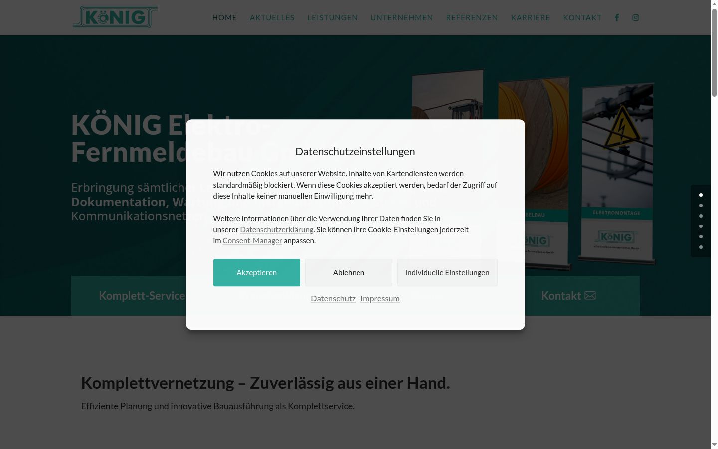 Screenshot del banner di consenso mostrato prima di qualsiasi interazione