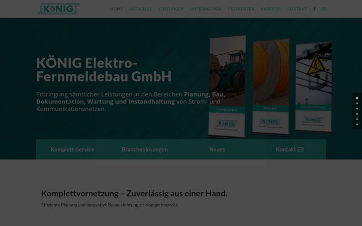 Screenshot di elektro-fernmeldebau.de