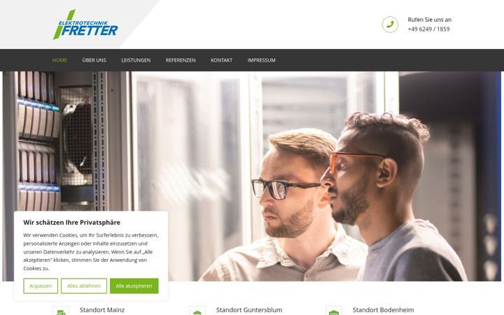 Screenshot di elektro-fretter.de