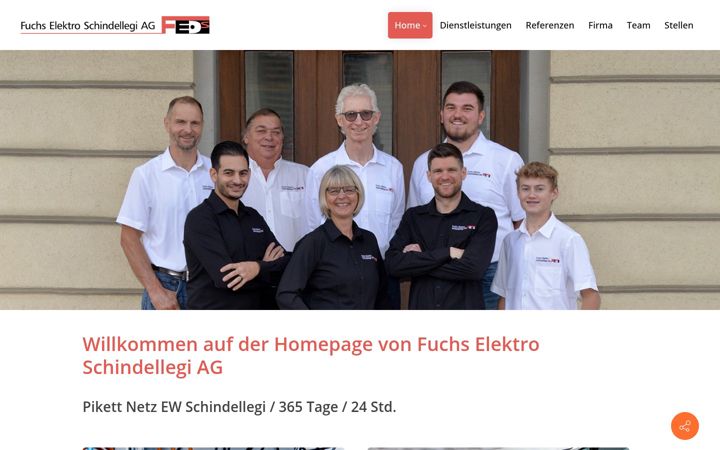 Skjermbilde av elektro-fuchs.ch