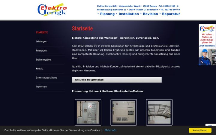 Skjámynd af elektro-gerigk.de
