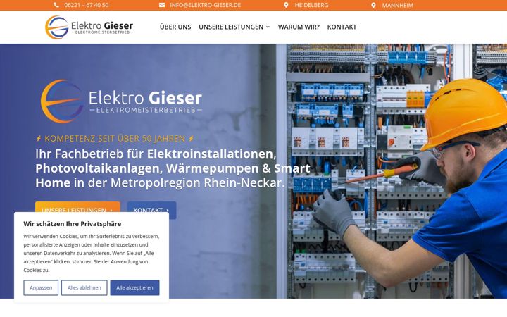 Skjámynd af elektro-gieser.de