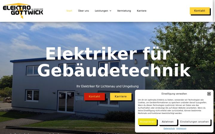 Skjámynd af elektro-gottwick.de