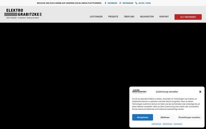 Skjámynd af elektro-grabitzke.de