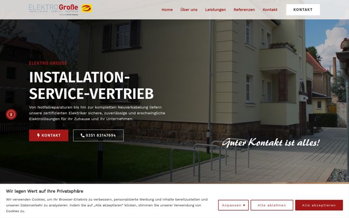 Skjámynd af elektro-grosse.de