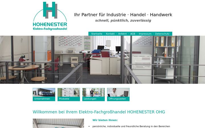Skjámynd af elektro-grosshandel-hohenester.de