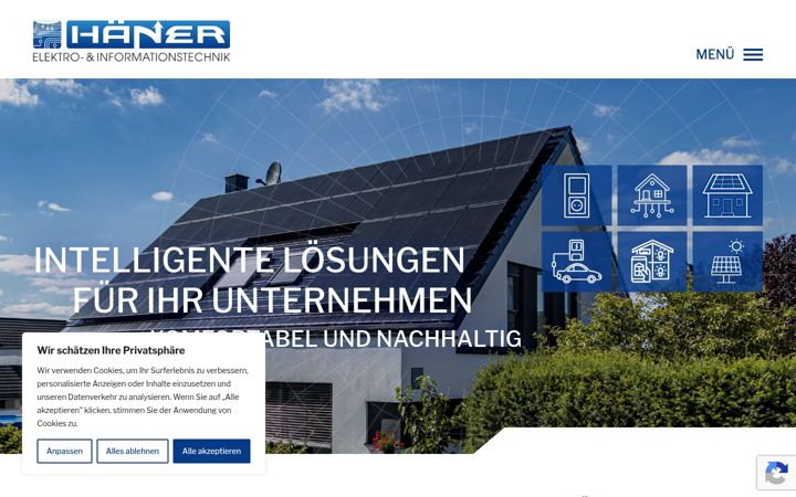Skjámynd af elektro-haener.de