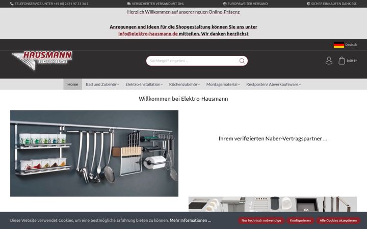Skjámynd af elektro-hausmann.de