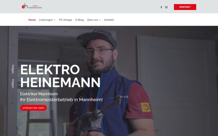 Skjámynd af elektro-heinemann.de