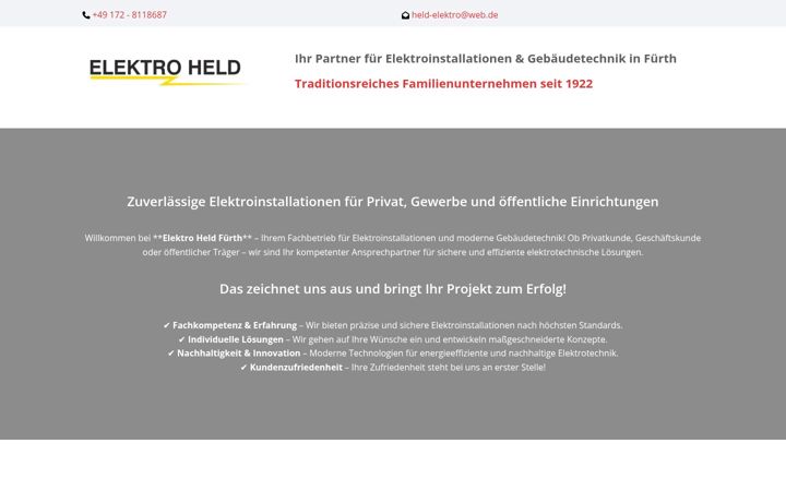 Skjámynd af elektro-held-fuerth.de