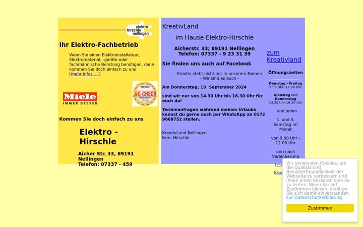 Skjámynd af elektro-hirschle.de