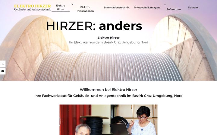 Zrzut ekranu elektro-hirzer.at
