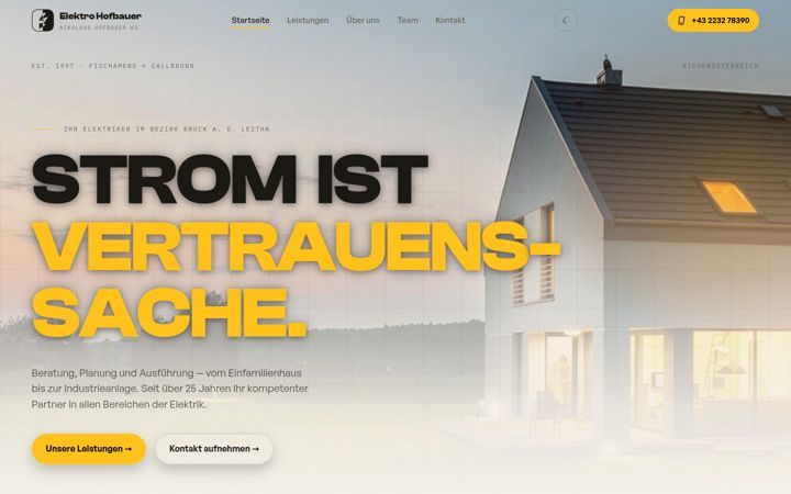 Screenshot of elektro-hofbauer.com
