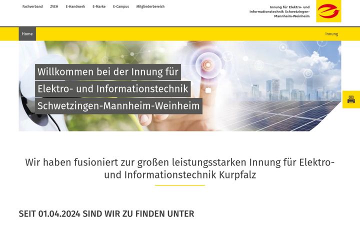 Screenshot di elektro-innung-mannheim.de