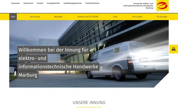 Screenshot του elektro-innung-marburg.de