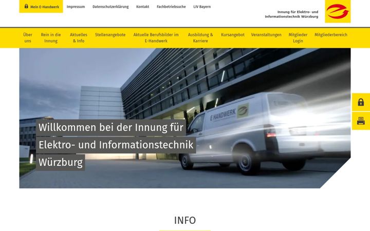 Screenshot di elektro-innung-wuerzburg.de