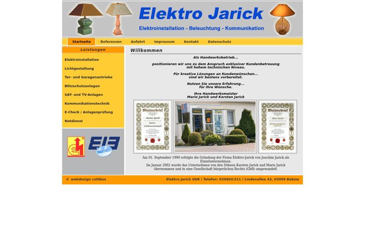 Screenshot di elektro-jarick.de