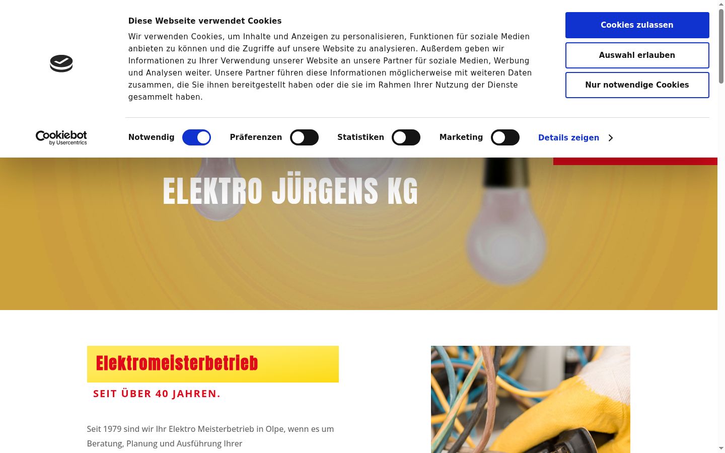 Captura de pantalla del banner de consentimiento mostrado antes de cualquier interacción