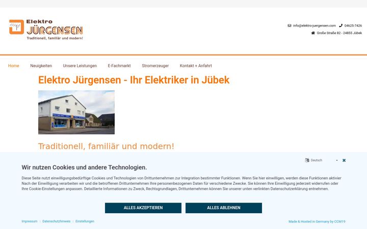 Screenshot of elektro-juergensen.com