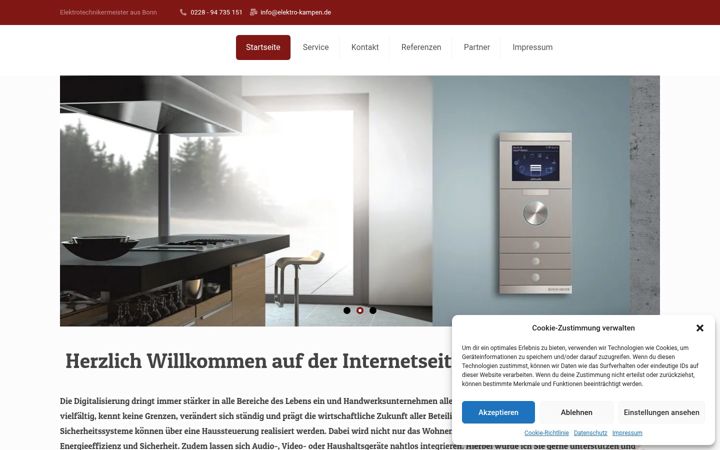 Screenshot di elektro-kampen.de