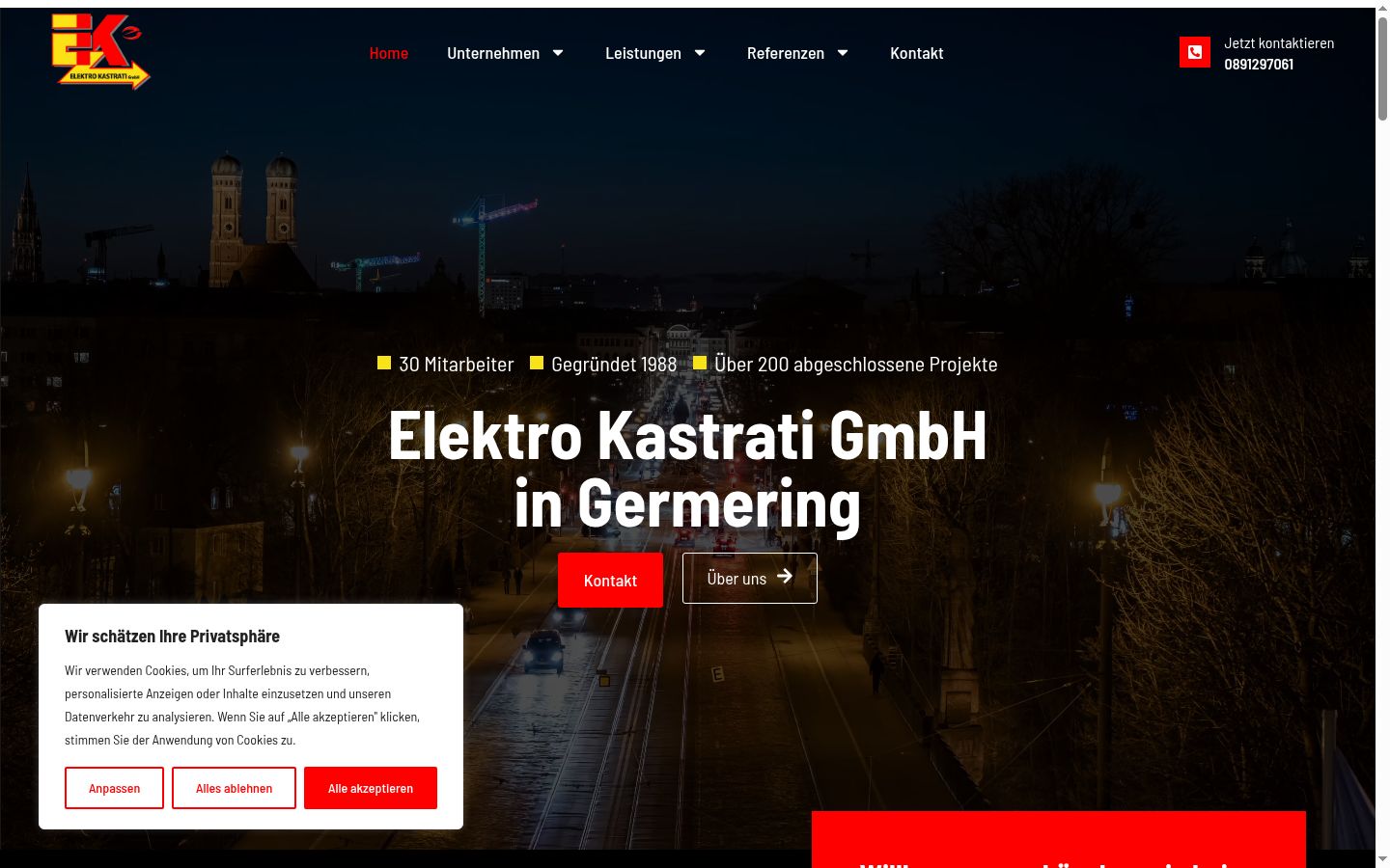 Snímek obrazovky baneru souhlasu zobrazeného před jakoukoli interakcí