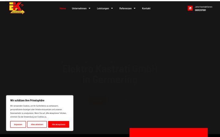 Screenshot di elektro-kastrati.de