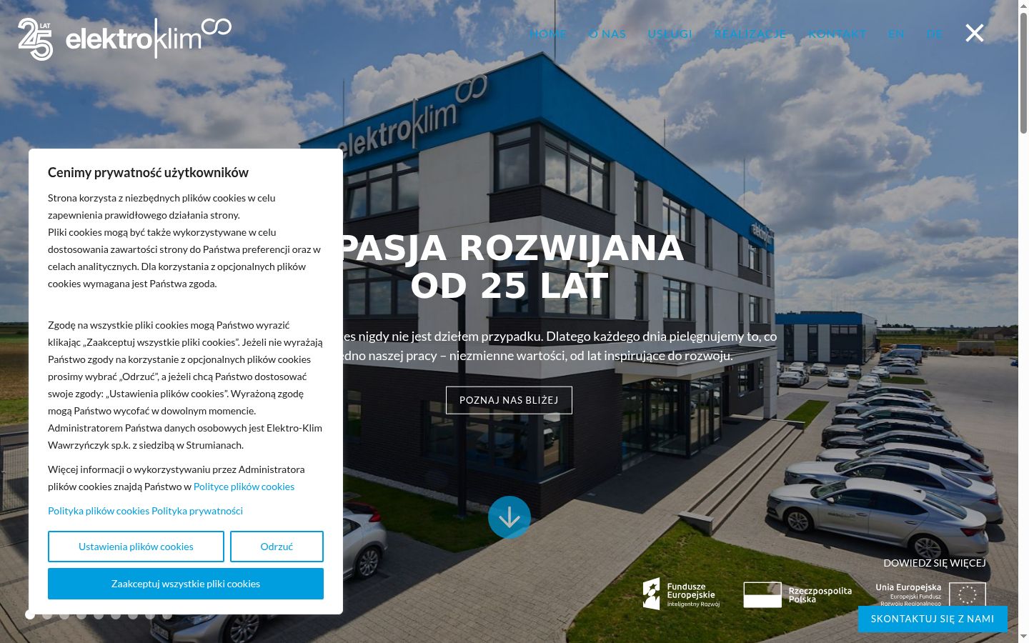 Képernyőkép a bármilyen interakció előtt megjelenő hozzájárulási bannerről