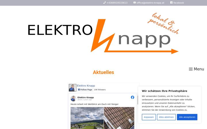 Screenshot di elektro-knapp.at