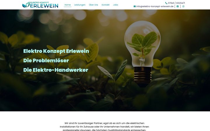 Screenshot di elektro-konzept-erlewein.de