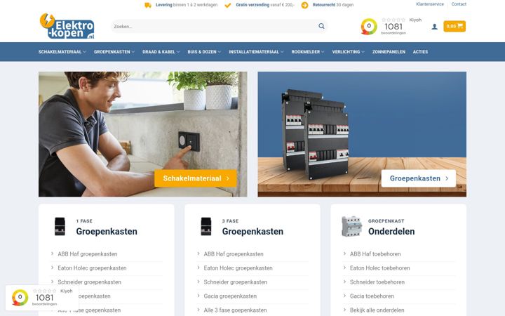 Ekrānuzņēmums no elektro-kopen.nl
