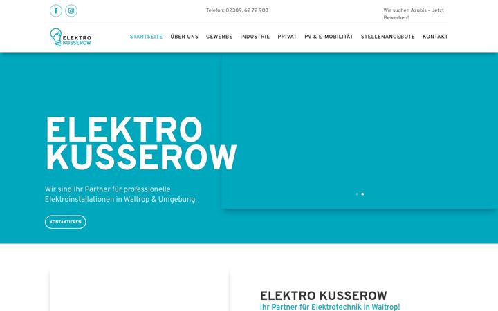 Screenshot di elektro-kusserow.de