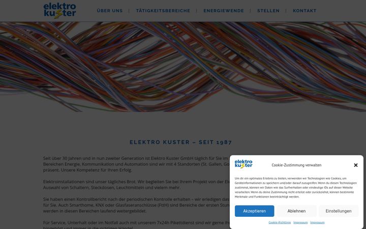 Екранна снимка на elektro-kuster.ch