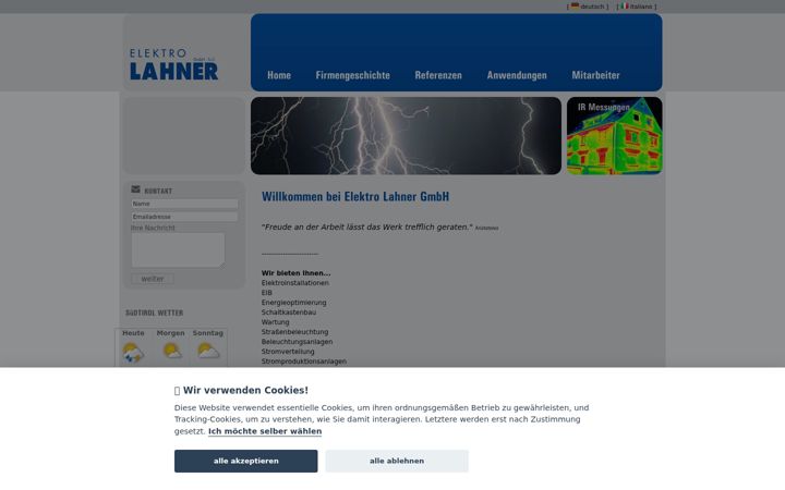 Screenshot of elektro-lahner.com