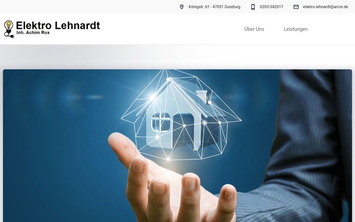 Captura de pantalla de elektro-lehnardt.de