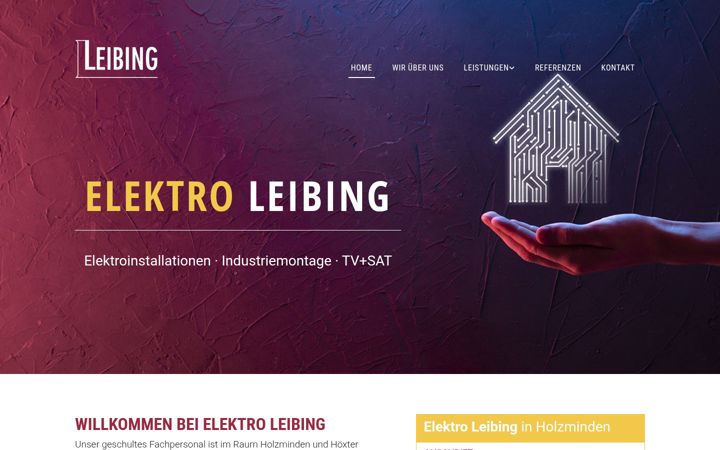 Captura de pantalla de elektro-leibing.de