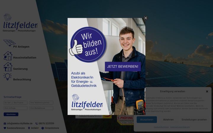 Captura de pantalla de elektro-litzlfelder.de