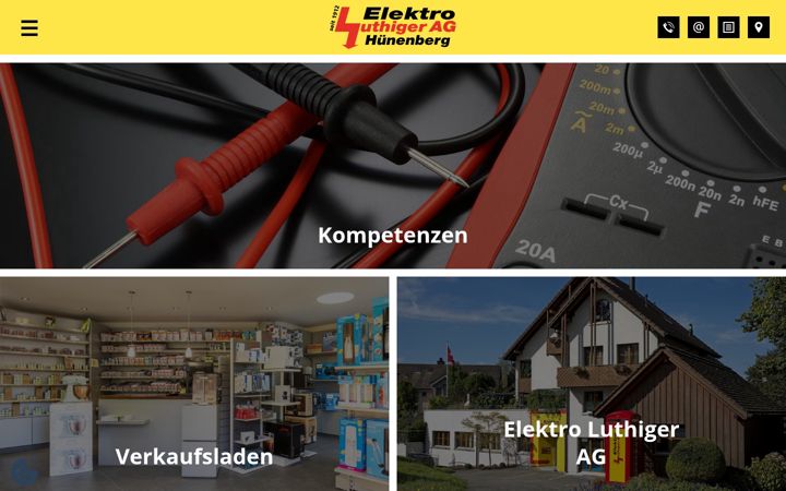 Екранна снимка на elektro-luthiger.ch
