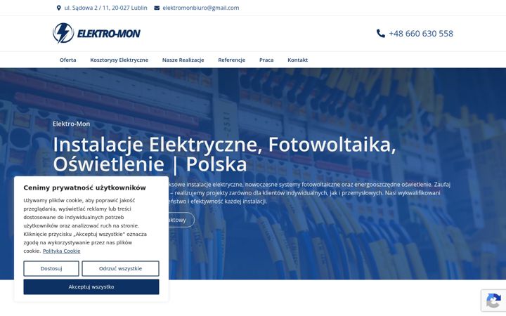 Ekrānuzņēmums no elektro-mon.pl
