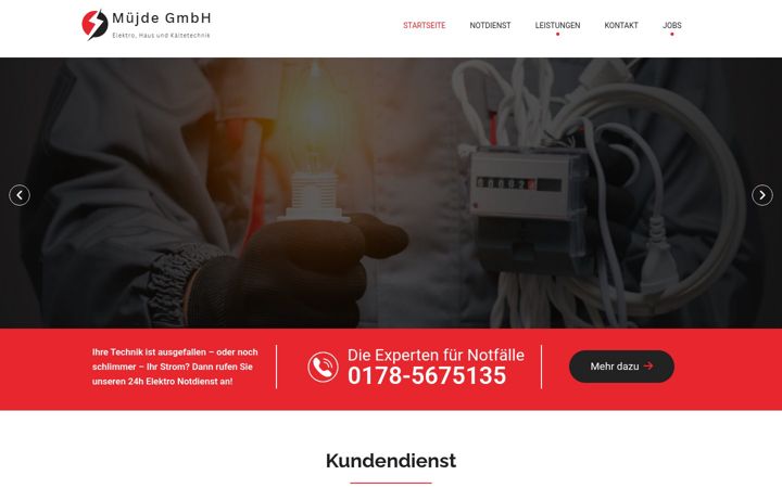 Ekraanipilt saidist elektro-muejde.de