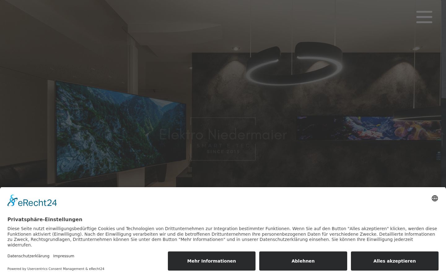 Captura de ecrã do banner de consentimento apresentado antes de qualquer interação