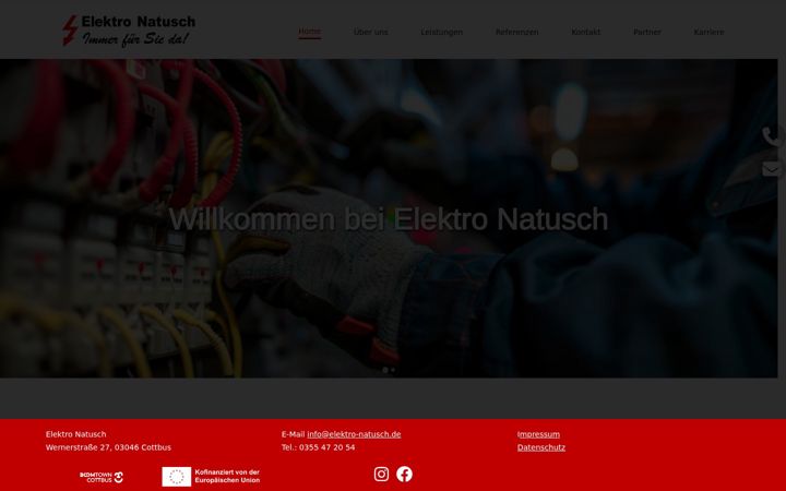 Capture d'écran de elektro-natusch.de
