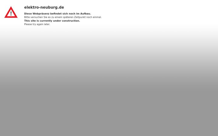 Ekraanipilt saidist elektro-neuburg.de