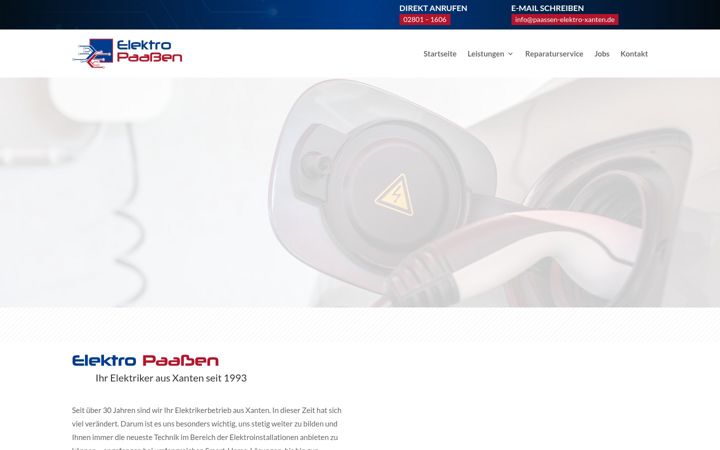 Zrzut ekranu elektro-paassen.de
