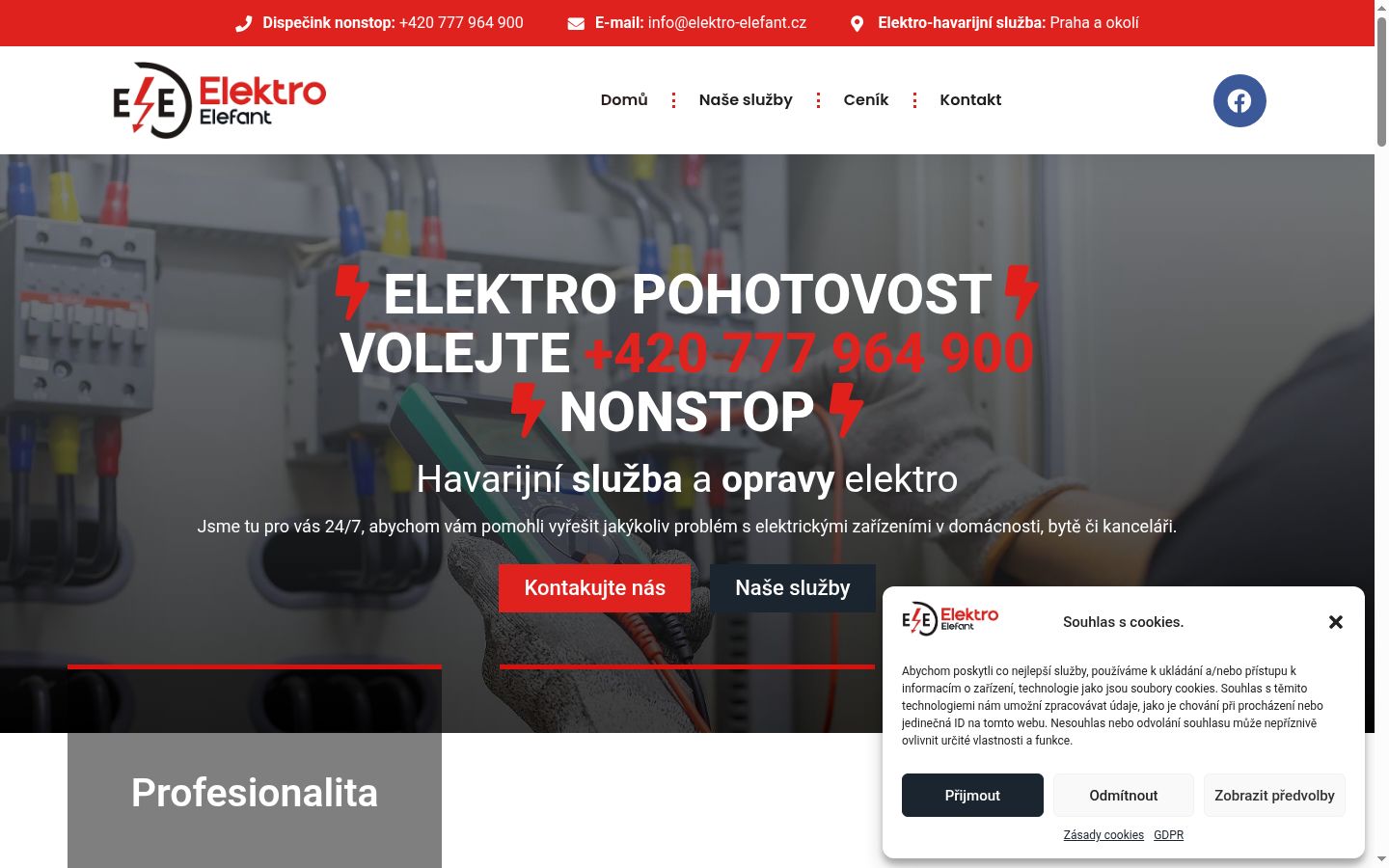 Skärmbild av samtyckesbannern som visades före någon interaktion