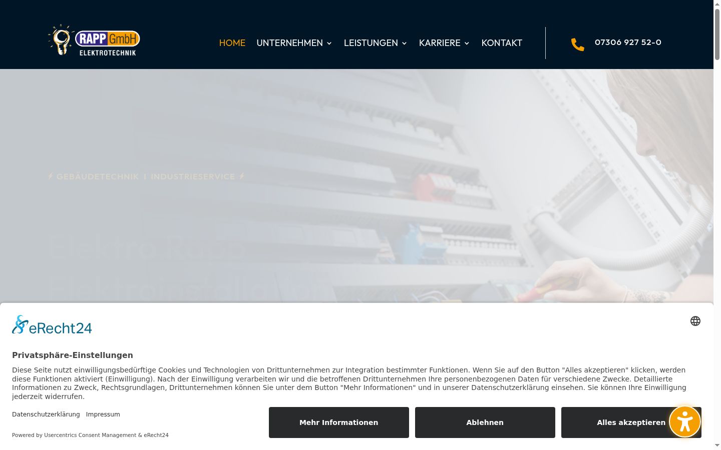 Screenshot of the consent banner shown before any interaction