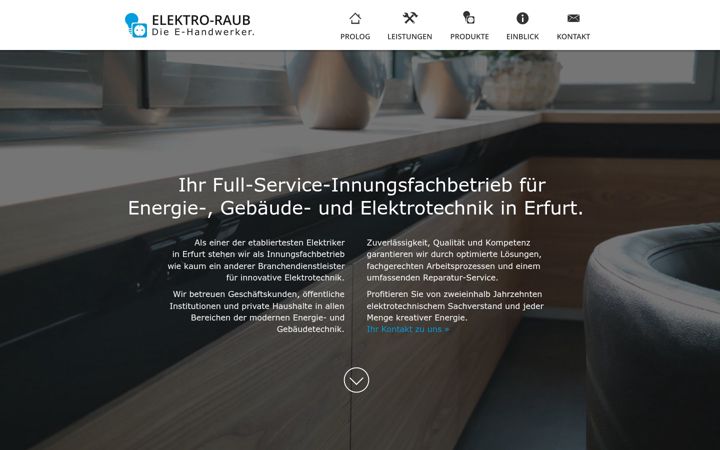 Kuvakaappaus sivustosta elektro-raub.de