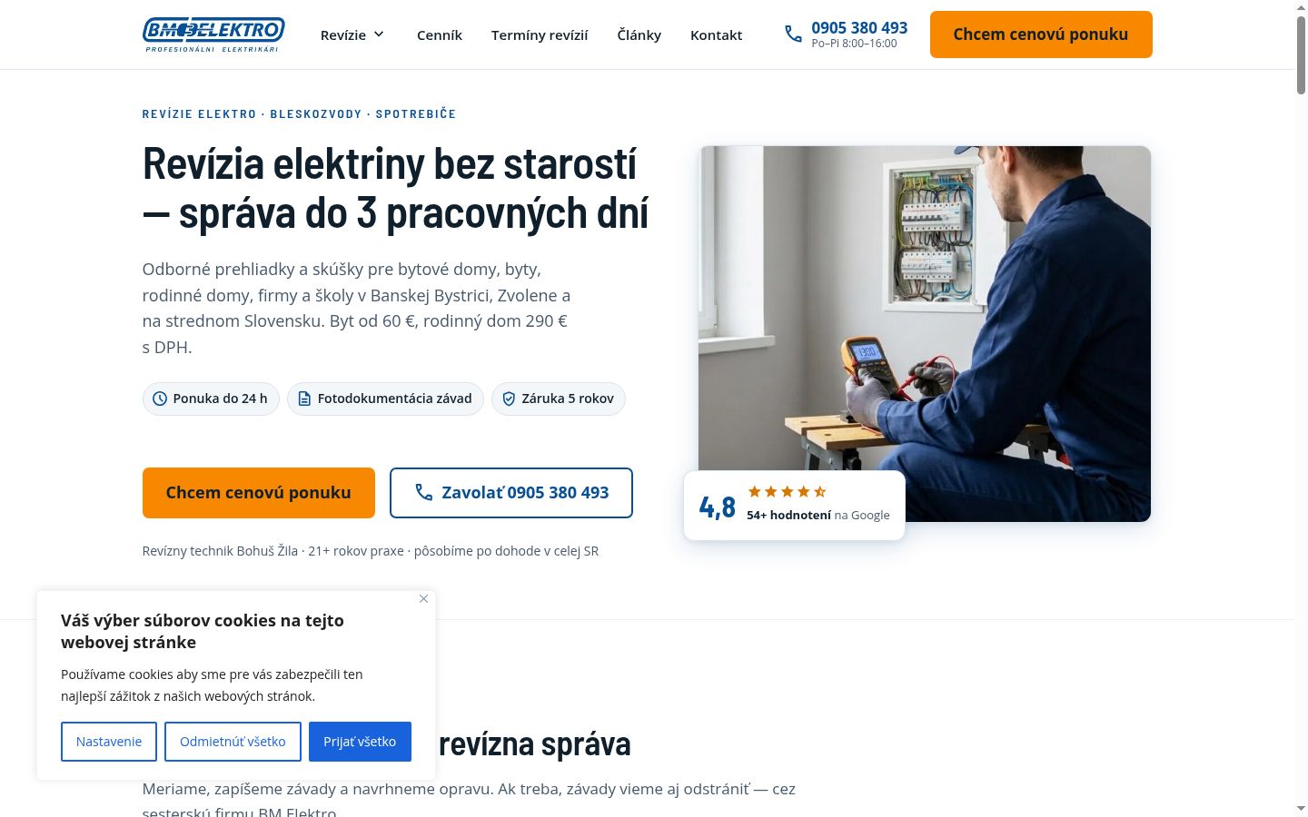 Skärmbild av samtyckesbannern som visades före någon interaktion
