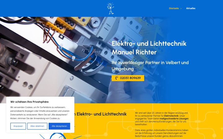 Snímek obrazovky elektro-richter-velbert.de