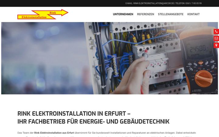 Snímek obrazovky elektro-rink-ef.de